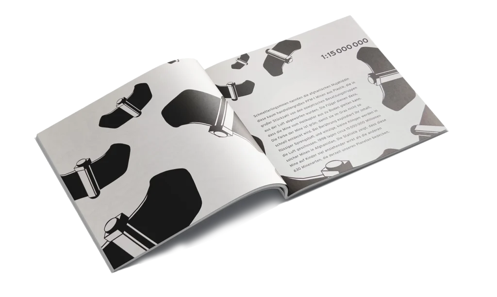 Informationsbroschüre für medico international im Editorial Design